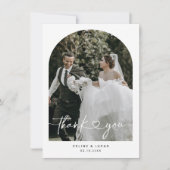 Minimaliserende Arch Weddenschap Foto Hartelijk da Bedankkaart (Voorkant)