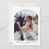 Minimaliserende Arch Weddenschap Foto Hartelijk da Feestdagenkaart (Voorkant)