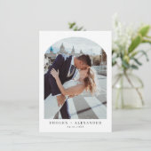 Minimaliserende Arch Weddenschap Foto Hartelijk da Feestdagenkaart (Staand voorkant)