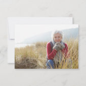 Minimaliserende begrafenisfoto Bereavement Bedankkaart (Achterkant)