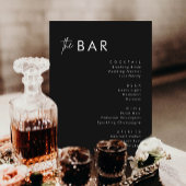 Minimaliserende Black Wedding Drinken Bar-menkkaar Menu