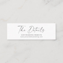 Minimaliserende Black White Modern Script Website Mini Visitekaartje