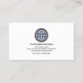 Minimaliserende Blue Photo Lijst Border Founder CE Visitekaartje (Achterkant)