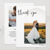 Minimaliserende bruiloft Foto bedankt (Voorkant / Achterkant)