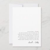 Minimaliserende bruiloft foto Hartelijk dank Bedankkaart (Achterkant)