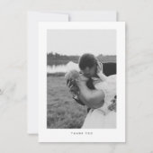 Minimaliserende bruiloft foto Hartelijk dank Bedankkaart (Voorkant)