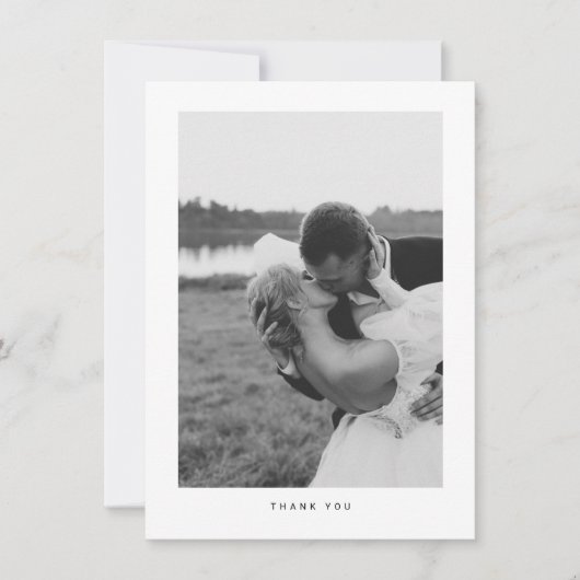 Minimaliserende bruiloft foto Hartelijk dank Bedankkaart (Voorkant)