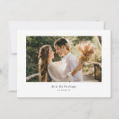 Minimaliserende bruiloft foto Hartelijk dank Bedankkaart (Voorkant)