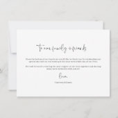 Minimaliserende bruiloft foto Hartelijk dank Bedankkaart (Achterkant)