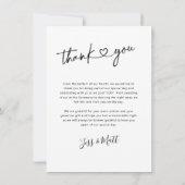 Minimaliserende bruiloft foto Hartelijk dank Bedankkaart (Achterkant)