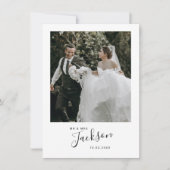 Minimaliserende bruiloft foto Hartelijk dank Bedankkaart (Voorkant)