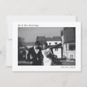 Minimaliserende bruiloft foto Hartelijk dank Bedankkaart (Voorkant)