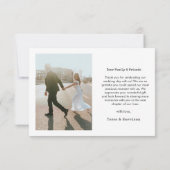 Minimaliserende bruiloft foto Hartelijk dank Bedankkaart (Achterkant)