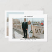 Minimaliserende bruiloft foto Hartelijk dank Bedankkaart (Voorkant / Achterkant)