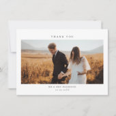 Minimaliserende bruiloft foto Hartelijk dank Bedankkaart (Voorkant)