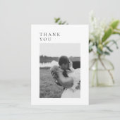 Minimaliserende bruiloft foto Hartelijk dank Bedankkaart (Staand voorkant)