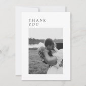 Minimaliserende bruiloft foto Hartelijk dank Bedankkaart (Voorkant)
