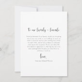 Minimaliserende bruiloft foto Hartelijk dank Bedankkaart (Achterkant)