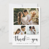 Minimaliserende bruiloft foto Hartelijk dank Bedankkaart (Voorkant)
