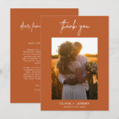 Minimaliserende bruiloft foto Hartelijk dank Bedankkaart (Voorkant / Achterkant)