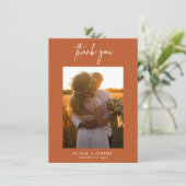 Minimaliserende bruiloft foto Hartelijk dank Bedankkaart (Staand voorkant)