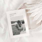 Minimaliserende bruiloft foto Hartelijk dank Bedankkaart