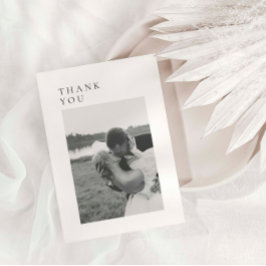 Minimaliserende bruiloft foto Hartelijk dank Bedankkaart