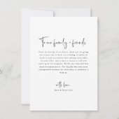 Minimaliserende bruiloft foto Hartelijk dank Bedankkaart (Achterkant)