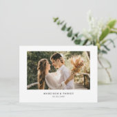 Minimaliserende bruiloft foto Hartelijk dank Bedankkaart (Staand voorkant)
