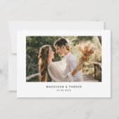 Minimaliserende bruiloft foto Hartelijk dank Bedankkaart (Voorkant)