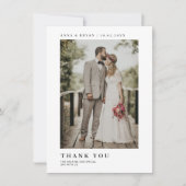 Minimaliserende bruiloft foto Hartelijk dank Bedankkaart (Voorkant)