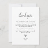 Minimaliserende bruiloft foto Hartelijk dank Bedankkaart (Achterkant)