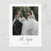 Minimaliserende bruiloft foto Hartelijk dank Briefkaart (Voorkant)