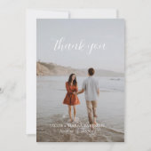 Minimaliserende bruiloft foto Hartelijk dank Kaart (Voorkant)