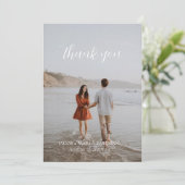 Minimaliserende bruiloft foto Hartelijk dank Kaart (Staand voorkant)