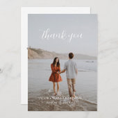 Minimaliserende bruiloft foto Hartelijk dank Kaart (Voorkant / Achterkant)