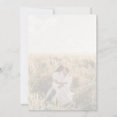 Minimaliserende bruiloft foto kaart (Achterkant)