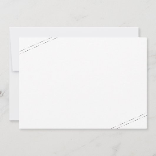Minimaliserende bruiloft voor bestemming save the date (Achterkant)