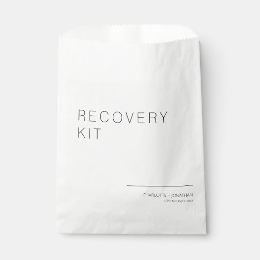Minimaliserende bruiloft voor hergebruik bedankzakje (Voorkant)