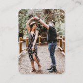 Minimaliserende bruiloft Website Eenvoudige Foto K Informatiekaartje (Achterkant)