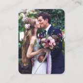 Minimaliserende bruiloft Website Foto QR Paars Informatiekaartje (Achterkant)