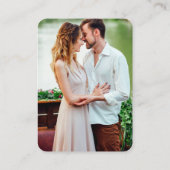 Minimaliserende bruiloft Website Foto QR Terracott Informatiekaartje (Achterkant)