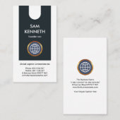 Minimaliserende CEO van White Tab Column Visitekaartje (Voorkant / Achterkant)