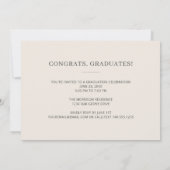 Minimaliserende Cream-Afstudeerder met twee Afstud Kaart (Achterkant)