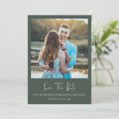 Minimaliserende Floral sparen de Datum Kaart (Staand voorkant)