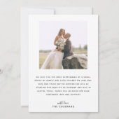 Minimaliserende foto van beste dag over huwelijk aankondiging (Achterkant)