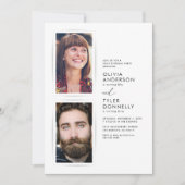 Minimaliserende gezamenlijke geboortedag foto kaart (Voorkant)