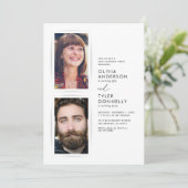 Minimaliserende gezamenlijke geboortedag foto kaart (Staand voorkant)