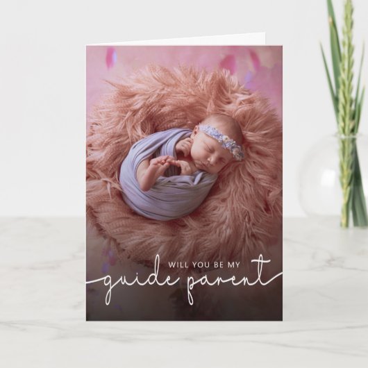 Minimaliserende Gids Ouder Foto-kaartje Kaart (Voorkant)