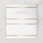 Minimaliserende Gold Border Weduwhuiskaart Plaatskaartje (Buitenkant ongevouwen)